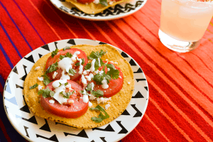 Mexican Caprese Tostada Recipe | Cupcakes and Cutlery