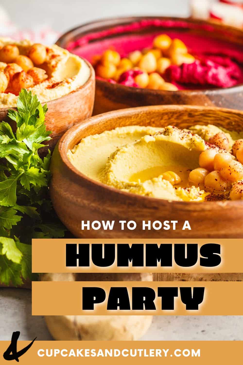 Easy Party Food Idea - Hummus Party - Cupcakes and Cutlery