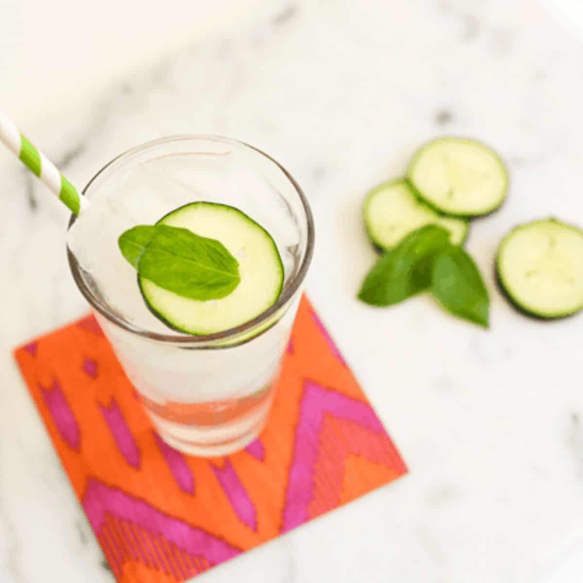 Super Refreshing Basil Cucumber Soda Recipe Cupcakes and