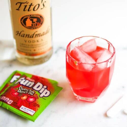 How to Make a Fun Dip Mixed Drink: Candy Cocktail with Cherry Fun Dip