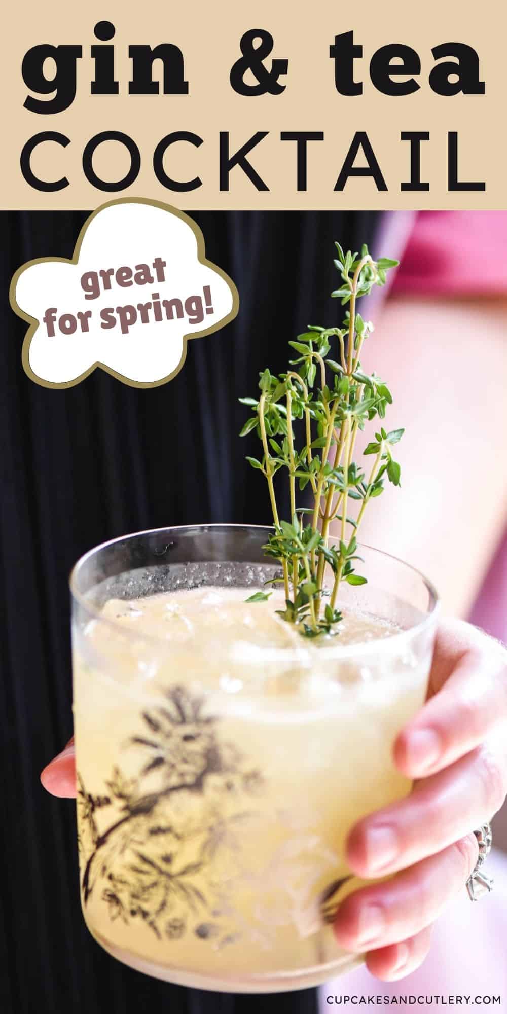 Refreshing Gin and Tea Cocktail Recipe - Cupcakes and Cutlery