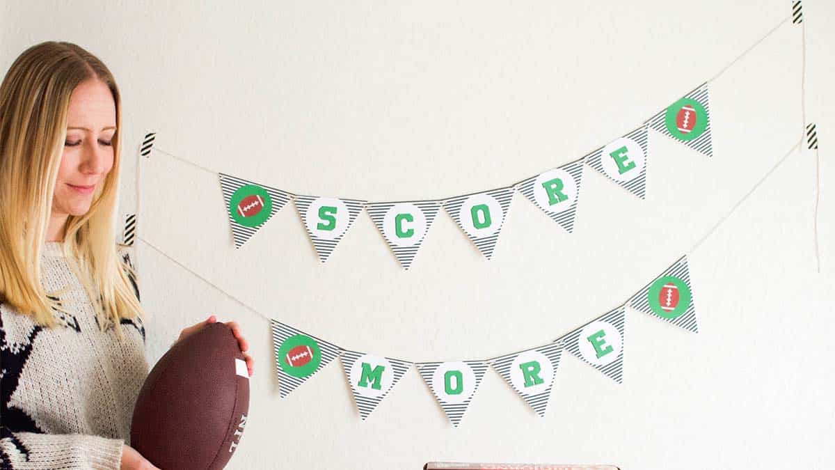 Printable Football Pennant Picks, Football Tailgate Toppers