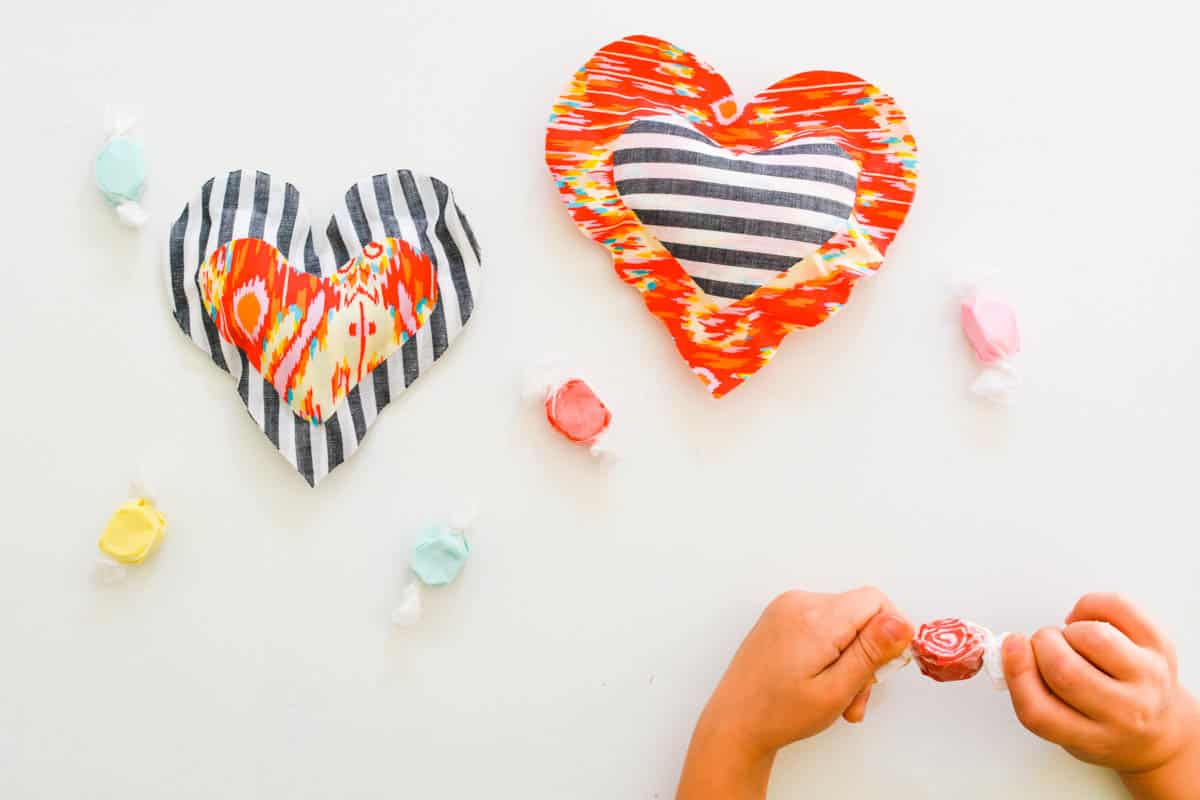 DIY Fabric Hearts for Valentine's Day - Sewing