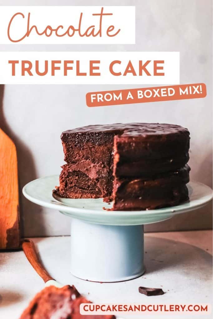 Easy Layered Chocolate Truffle Cake Recipe From a Box - Cupcakes and Cutlery