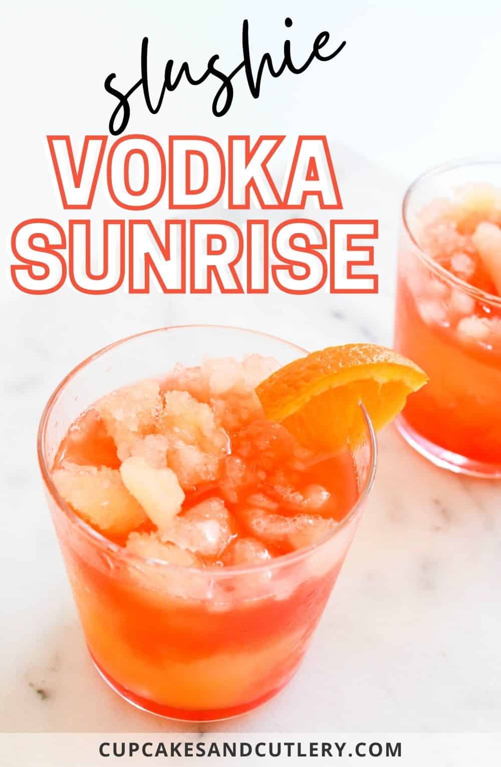 3 Ingredient Slushie Vodka Sunrise Recipe