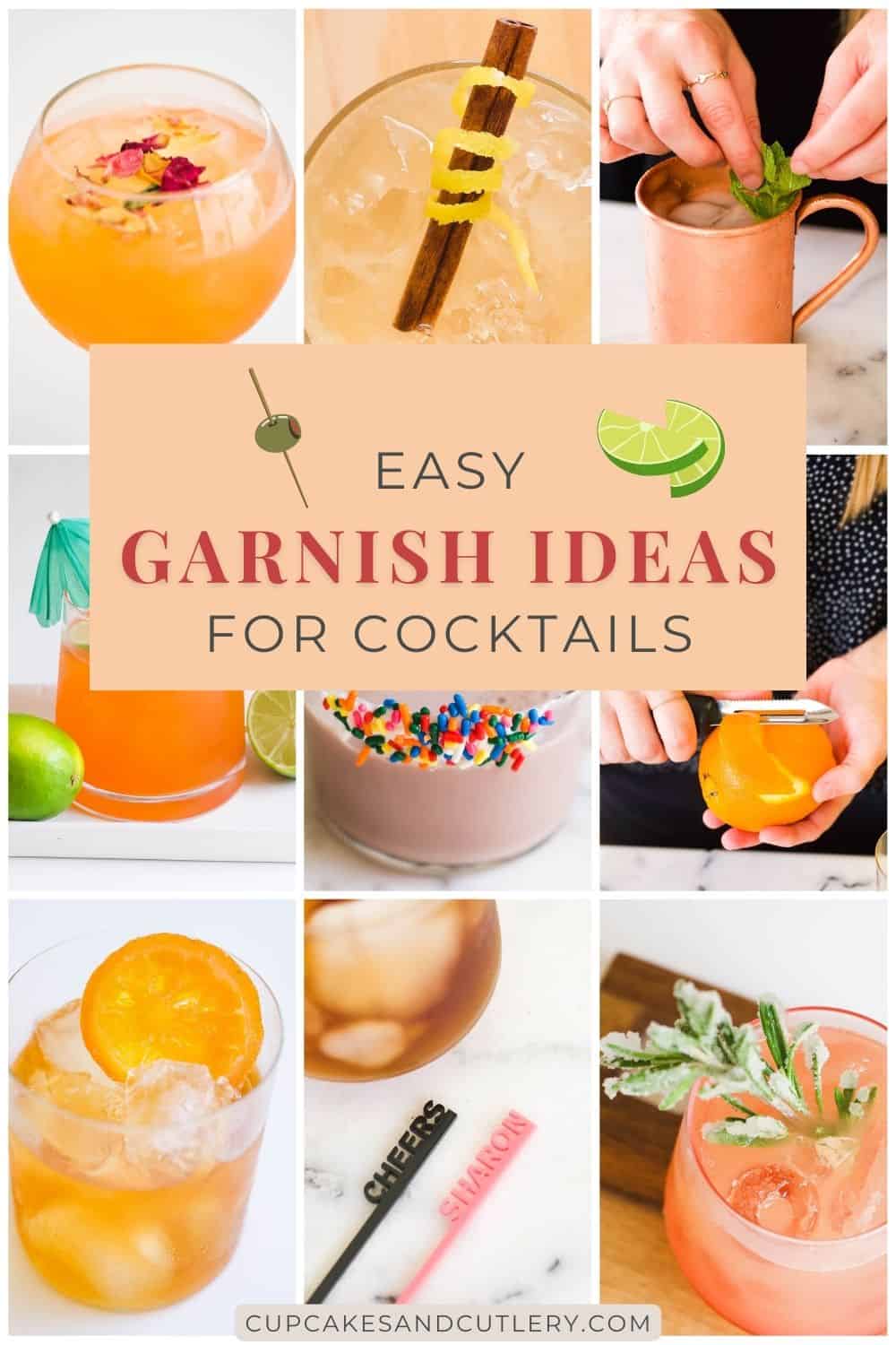 22 Easy Cocktail Garnish Ideas Cupcakes And Cutlery   Cocktail Garnish Ideas Pin 1 