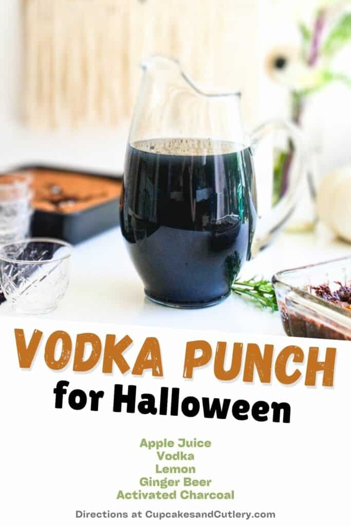 Creepy Halloween Vodka Punch Recipe [Alcoholic Black Punch]