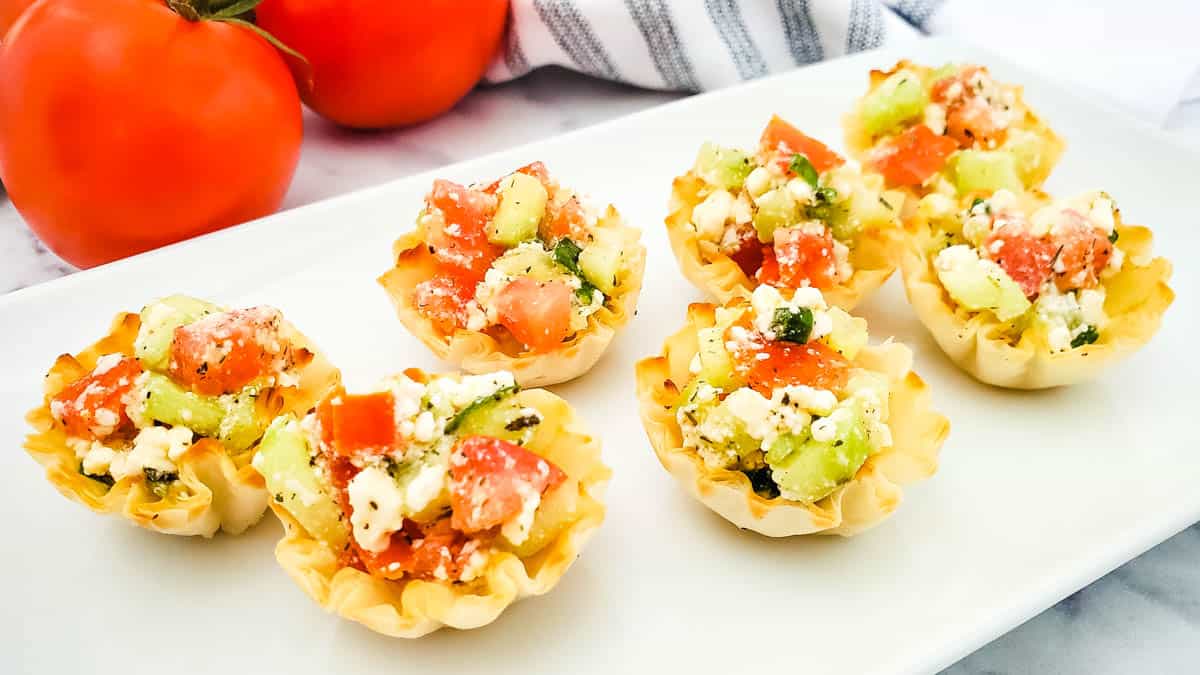 Tomato Olive Phyllo Cups - Life's Ambrosia