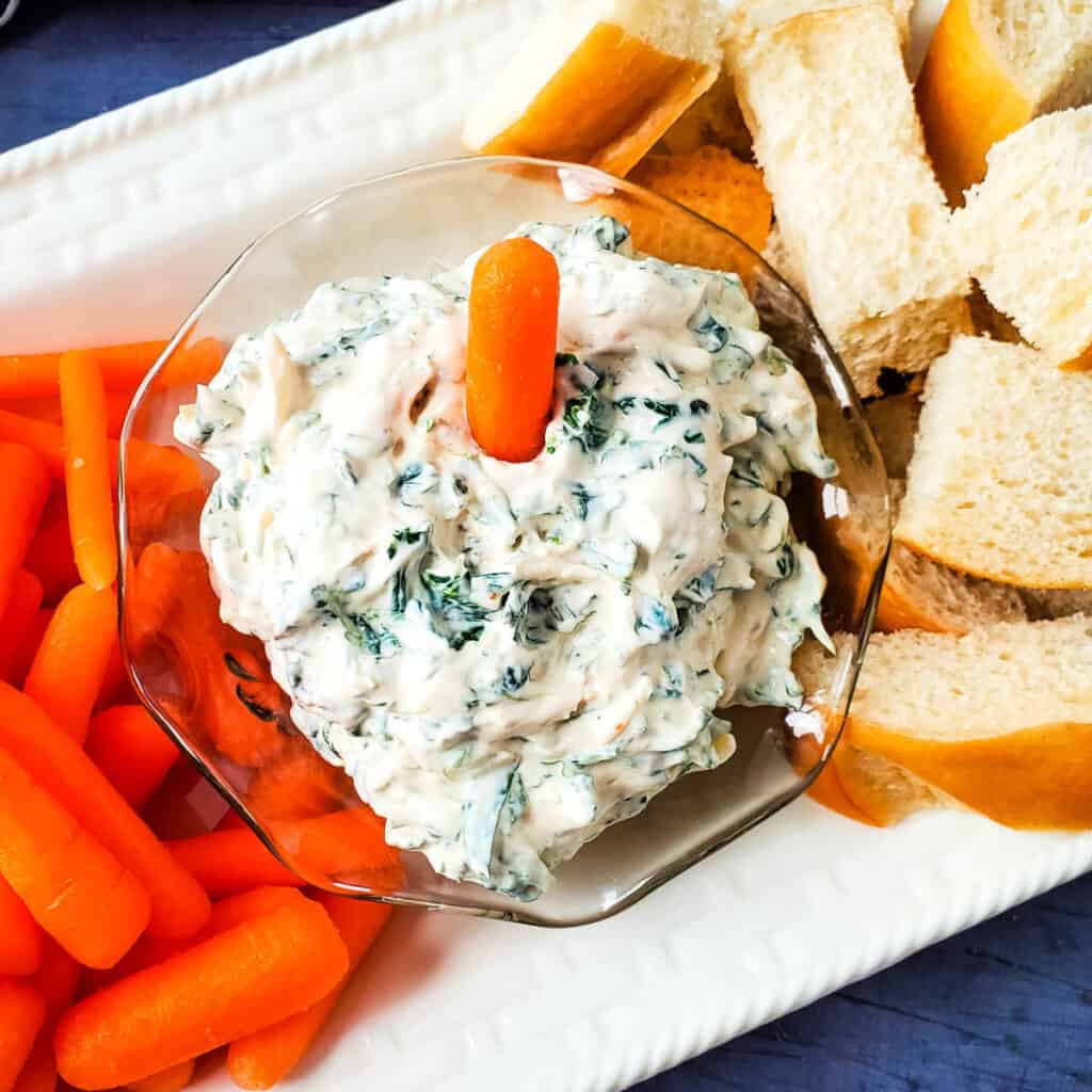 Easy Spinach Dip without Cream Cheese Cupcakes and Cutlery